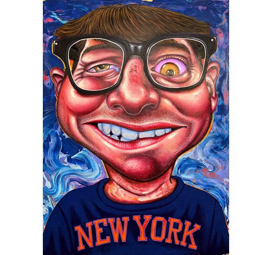 Tom Sanford - "Portrait of the Artist at the End of 2023" 2023 - Acrylic on canvas - 122 x 91,5 cm, 48 x 36 in