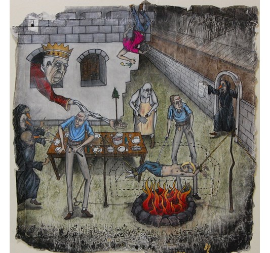 Jade Townsend - The Salvation of Terrible on Top 2015 - mixed media on paper - 69 x 72 cm, 27 x 28 in