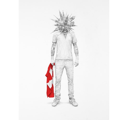 Jean-Pierre Roy - ”Untitled Dansker 1” 2014 - Silkscreen print two color on Coventry Rag paper - edition of 36 + 4 AP, 61 x 46 cm, 24 x 18 in