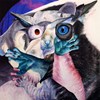 Angela Gram - ”Galago” 2018 - Oil on linen - 76 x 76 cm, 30 x 30 in
