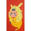 Mi Ju - Dust #1, 2016 - Acrylic on panel & thread - 13 x 8 cm, 5 x 3 in