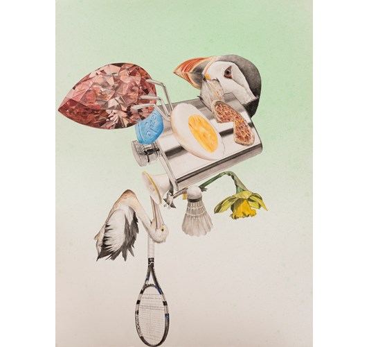 Alfred Steiner - "Big Sister (Dee Dee)" 2015 - Watercolor on Arches 300 lb (640 gsm) Hot Press Paper - 76 x 58 cm, 30 x 22.75 in