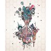 Debra Hampton - Continental Mistress, 2015 - Magazine cut out, archival prints, acrylic paint, adhesive fi lm, ink and giclee  printed paper mounted on panel with varnish - 51 x 40.5 cm, 20 x 16 in