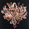 Debra Hampton - Hands III, 2017 - Magazine cut out, ink, pen, adhesive film  on Canson black paper, - 49 x 49 cm, 19 x 19 in