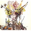 Debra Hampton - Nostalgic Head Huntress, 2014 - Magazine cut out, archival prints, adhesive, ink, watercolor,  and paper mounted on panel with varnish - 40.5 x 40.5 cm, 16 x 16 in