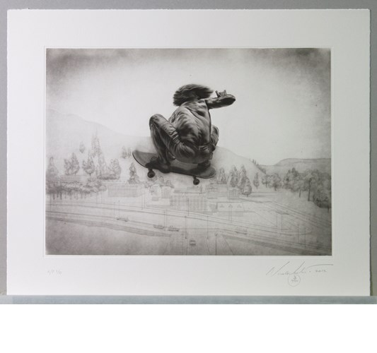 Nicola Verlato - "Skater" 2012 - Photogravure, Ed. of 20 - 50 x 43 cm