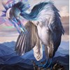 Angela Gram - ”White Egret” 2019 - Oil on linen - 76,2 x 76,2 cm, 30 x 30 in