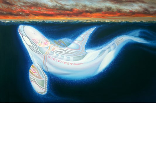Angela Gram - “Orca” 2020 - Oil on panel - 61 x 92 cm, 24 x 36 in
