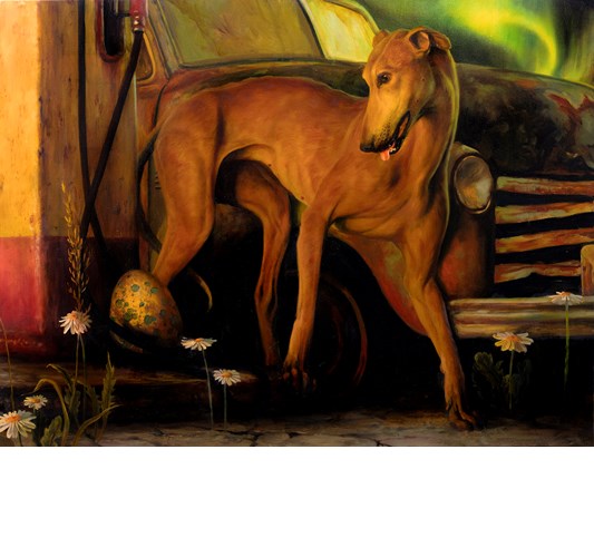 Martin Wittfooth - "Borealis" 2021 - Oil on canvas - 92 x 122 cm, 36 x 48 in