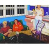 Tine Nedbo - "Kitchen Tales (talking about a revolution)" 2018 - Oil on canvas - 200 x 250 cm, 79 x 98,5 in