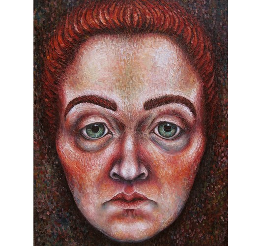 Tine Nedbo - "UNTITLED (portrait)" 2014 - 2015 - Oil on canvas - 120 x 100 cm, 47 x 39,5 in