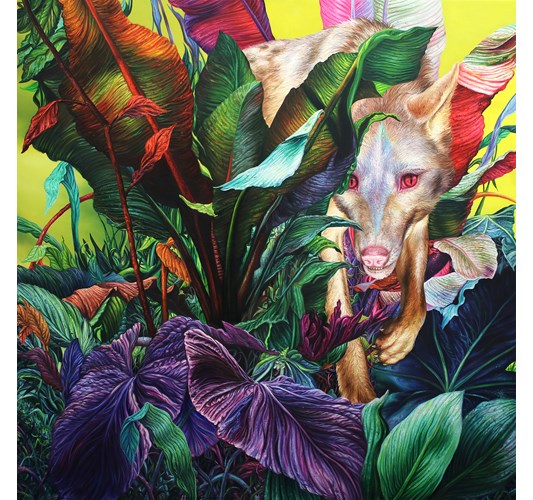 Angela Gram - "Obscura" 2021 - Oil on linen - 122 x 122 cm, 48 x 48 in