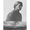 Anne Herrero - “Self Portrait in Nevada” 2020 - Graphite on paper - 35,5 x 28 cm, 14 x 11 in