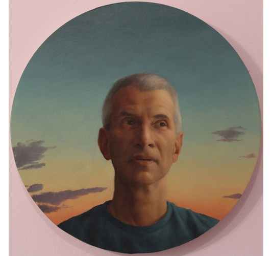 Works by - Austin Harvey “Raymond” 2021 - Oil on paper mounted panel - 30,5 cm, 12 in