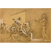 Nicola Verlato - "Van Gogh Bringing His Severed Ear to the Brothel" 2021 - Graphite & charcoal on paper - 33,5 x 49,5 cm, 13 x 19,5 in