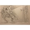 Nicola Verlato - "Van Gogh Bringing His Severed Ear to the Brothel" 2021 - Graphite on paper - 70 x 100 cm, 27,5 x 39 in
