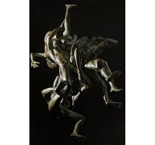 Nicola Verlato - "Cosmogony 2" 2020 - Oil on linen - 230 x 152 cm, 90,5 x 60 in