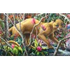 Angela Gram - "Golden Cat" 2021 - Oil on linen - 56 x 91,5 cm, 22 x 36 in