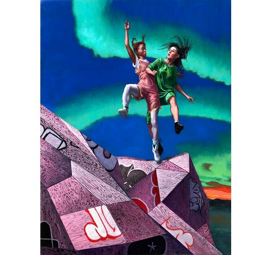 John Jacobsmeyer - "Great Feat" 2021 - Oil on panel - 61 x 46 cm, 24 x 18 in