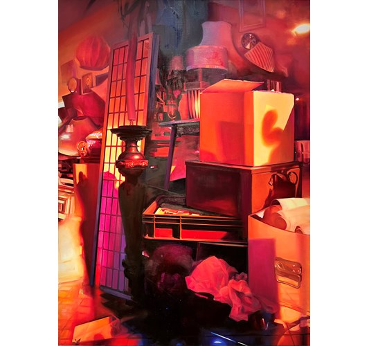 Pauliina Pietilä - "My Shadow" 2021 - Oil on linen - 170 x 125 cm, 67 x 49 in