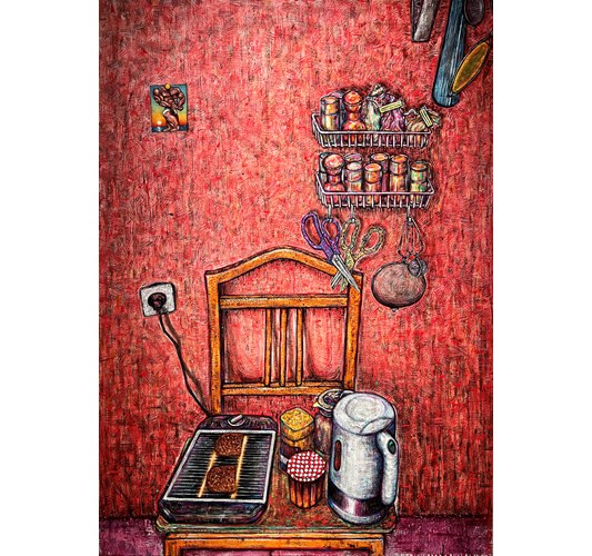 Tine Nedbo - “Morning Muse” 2021 - Oil on canvas - 140 x 100 cm, 55 x 39,5 in