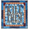 Works by - Ben Venom "Kill Them With Kindness" 2022 - Hand-made quilt with recycled fabric - 211 x 203 cm, 83 x 80 in