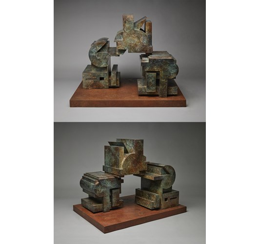 Jud Bergeron - "Cyclopean Runways" 2022 - Cast bronze & steel - 91,5 x 61 x 66 cm, 36 x 24 x 26 in