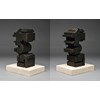 Jud Bergeron - "Soldiers of June" 2022 - Cast bronze & travertine marble - 43 x 28 x 23 cm, 17 x 11 x 9 in