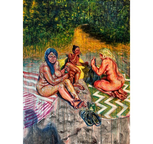 Tine Nedbo - "Must be the Season of the Witch" 2022 - Oil on canvas - 200 x 150 cm, 78,5 x 59 in