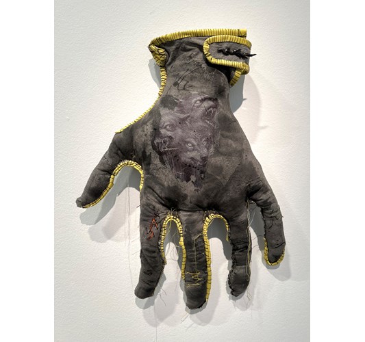 Tine Nedbo - "Philotes Glove" 2022 - Mixed media - 57 x 42 cm, 22,5 x 16,5 in