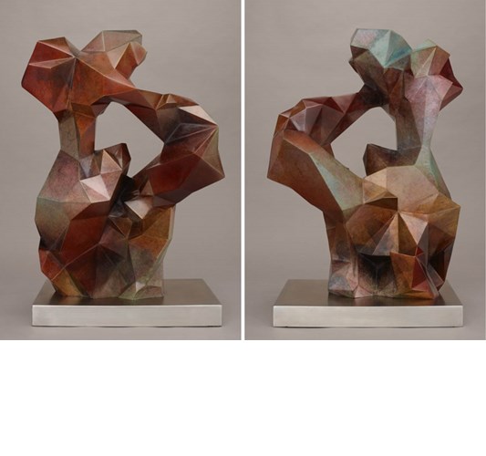 Jud Bergeron - Cubensis, 2018 - Cast bronze and stainless steel, edition of 9 - 76 x 38 x 30 cm, 30 x 15 x 12