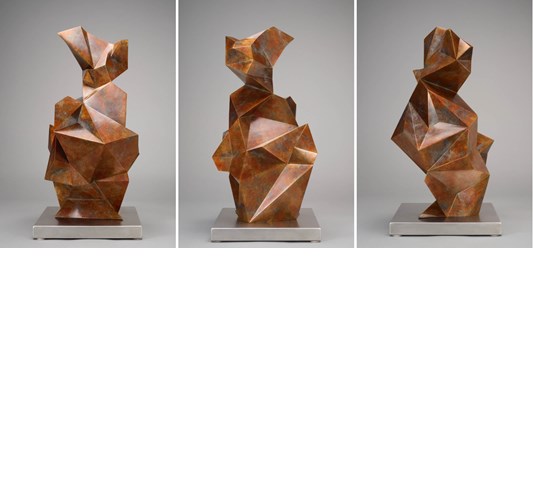 Jud Bergeron - Demon Dog, 2018 - Cast bronze and stainless steel, edition of 9 - 61 x 30 x 30 cm, 24 x 12 x 12 in