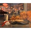 Works by - Audrey Rodriguez "Feed the Hustle" 2022 - Oil on linen - 61 x 76 cm, 24 x 30 in
