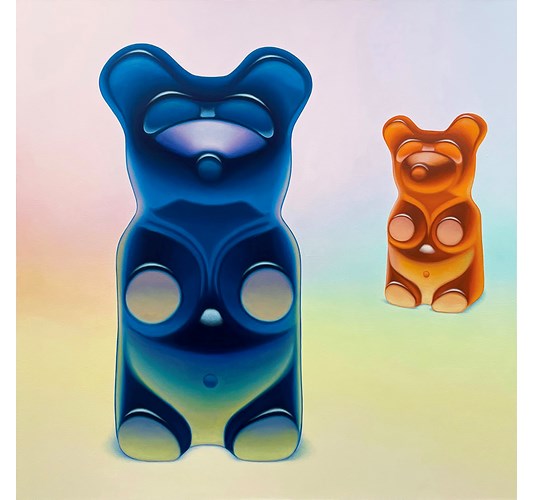 Landon Bailey Higgins - "Rainbow Crush" 2021 - Oil on linen - 101,5 x 101,5 cm, 40 x 40 in