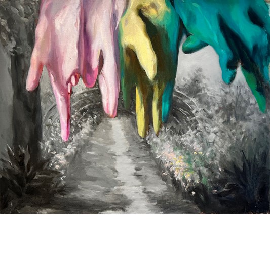 Jingyi Wang - "A Garden Named Memories" 2018 - Oil on canvas - 40,5 x 50,5 cm, 16 x 20 in