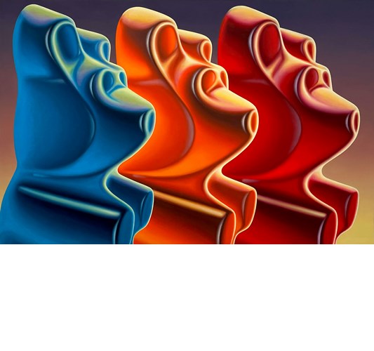 Landon Bailey Higgins - "Chain Gang" 2022 - Oil on linen - 86,5 x 132 cm, 34 x 52 in