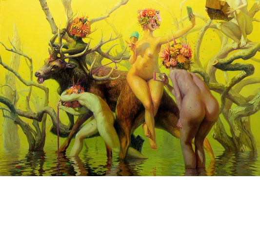 Martin Wittfooth - "Influencers" 2021 - Giclee print on 300 gsm cotton rag paper - Edition of 100 + 3 AP, 45,5 x 61 cm, 18 x 24 in