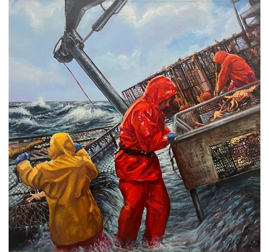 Ryan Davis - "Before the Storm" 2022 - Oil and acrylic on canvas - 91,5 x 91,5 cm, 36 x 36 in