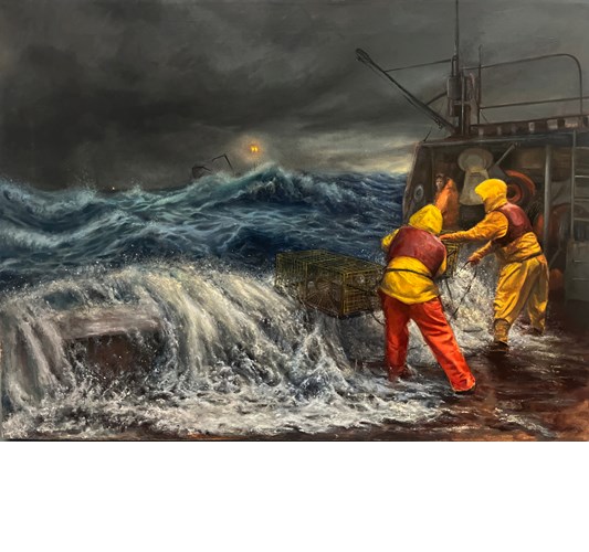 Ryan Davis - "Here Today, Gone Tomorrow" 2021 - Oil on canvas - 91,5 x 122 cm, 36 x 48 in