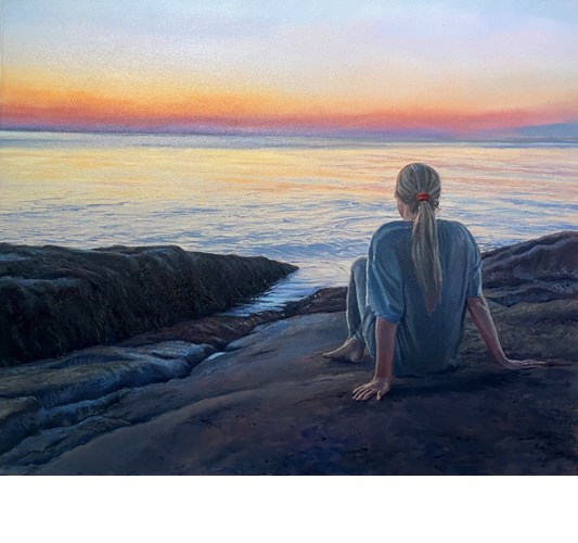 Ryan Davis - "Low Tide" 2022 - Oil on canvas - 51 x 61 cm, 20 x 24 in