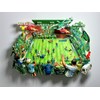 Jiannan Wu - "Stadium" 2022 - Acrylic on resin, metal, and wood, edition of 3 + 1 AP - 58 x 80 x 17 cm, 23 x 31,5 x 6,5 in