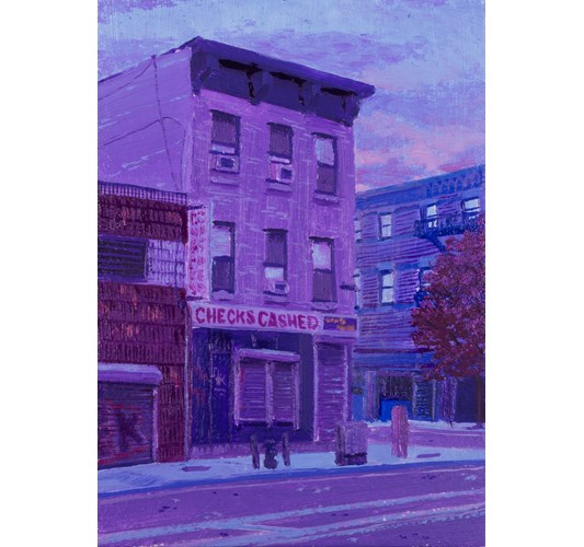 Taylor Schultek - "Miniature #2" 2023 - Oil on acrylic panel - 9 x 6,5 cm, 3,5 x 2,5 in (27 x 23,5 cm, 10,5 x 9,25 in)