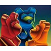 Landon Bailey Higgins - "Collision" 2023 - Oil on linen - 132 x 165 cm, 52 x 65 in