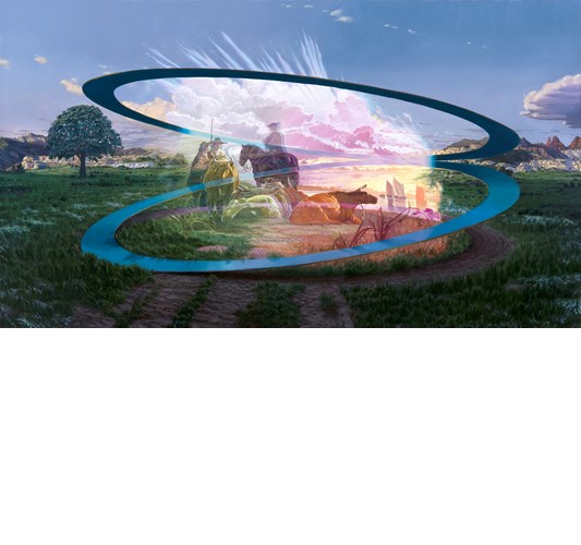 Jean-Pierre Roy - "Bicameral Husbandry" 2019 - Oil on linen - 76 x 127 cm, 30 x 53 in