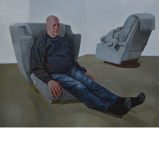 Rebecca Orcutt - "Laughing at the Right Time" 2023 - Oil on canvas - 122 x 152,5 cm, 40 x 60 in