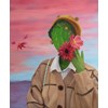 Jingyi Wang - "Pick a Red Flower For You" 2023 - Oil on linen - 122 x 101,5 cm, 48 x 40 in