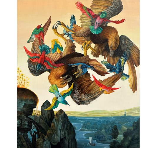 Angela Gram - "Spiral" 2023 - Oil on linen - 122 x 91,5 cm, 48 x 36 in