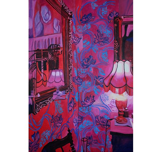 Emilia Nurmivaara - "Empty House" 2023 - Oil on linen - 89 x 60 cm, 35 x 23,5 in