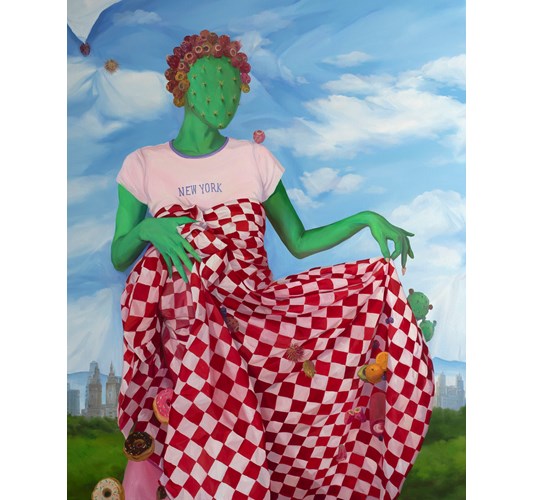 Jingyi Wang - "Let's Go On a Picnic" 2023 - Oil on linen - 152,5 x 122 cm, 60 x 48 in