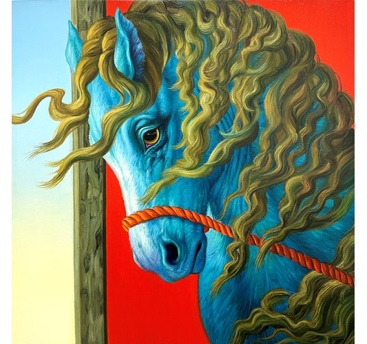 Angela Gram - "Mind" 2023 - Oil on linen - 61 x 61 cm, 24 x 24 in